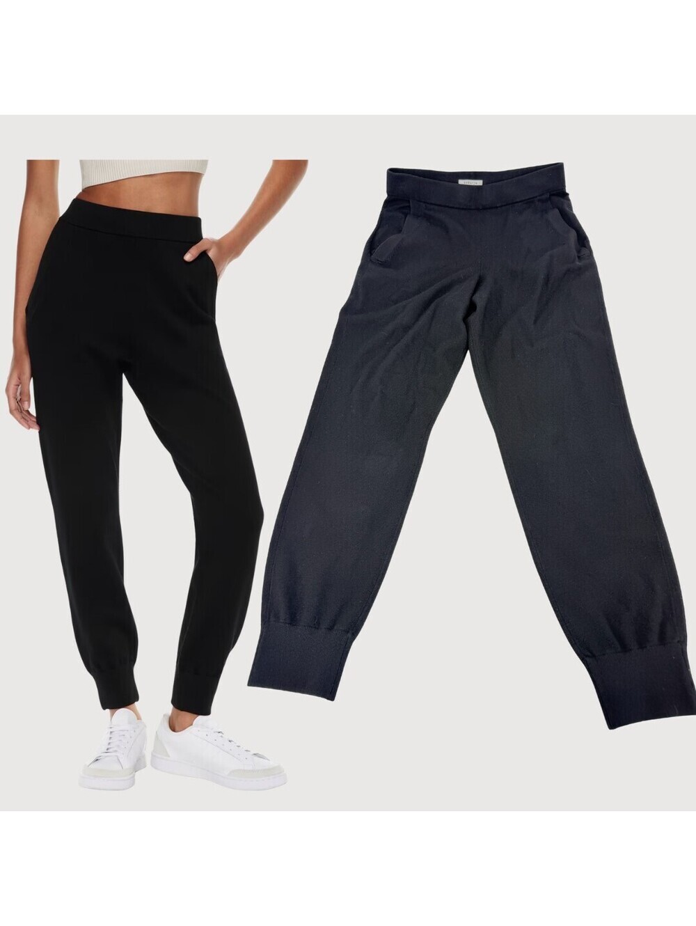 Aritzia Babaton Rodin Knit Joggers Black Medium
